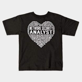 Network Security Analyst Heart Kids T-Shirt